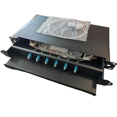 Qualität  6 Port Fiber Optic Patch Panel SC 12 Core 1U Rack Mount Fiber Enclosure Fabrik