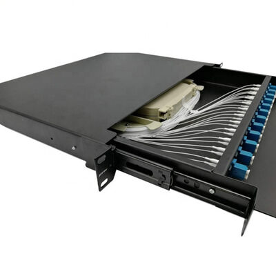 Das Schieben Hafen-Gestells der Faser-des Optikschalttafel-12 brachte 1U 19 Zoll an