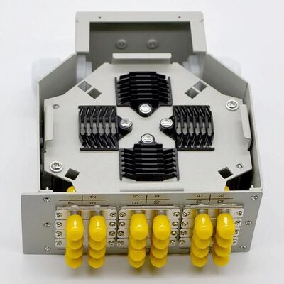 24 Kern-Hutschiene-Lichtwellenleiter-Schalttafel 12 St.-Duplex-Adapter-Terminalverbindungs-Kasten