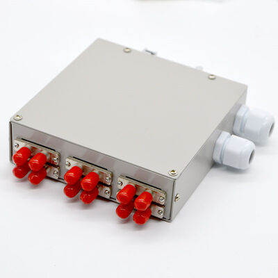 fiberoptische Berg-Einschließung der Hutschiene-12core mit St.-Duplexadapter