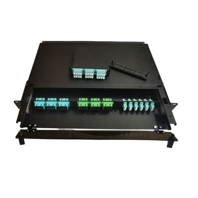 19" Metallfaser-Beendigungs-Kasten der LC-Faser-Schalttafel-MTP MPO 1U