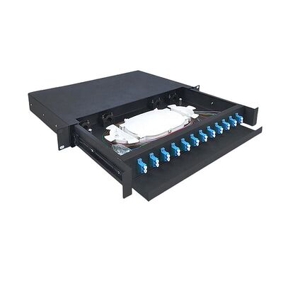 Portschalttafel LC-Duplex-Anschlusskasten der faser-1U 12 Optikaus optischen fasern