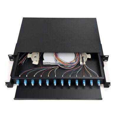 Portschalttafel LC-Duplex-Anschlusskasten der faser-1U 12 Optikaus optischen fasern