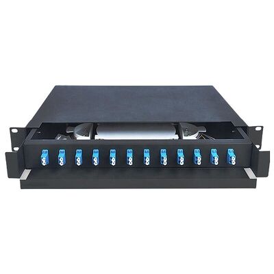 Portschalttafel LC-Duplex-Anschlusskasten der faser-1U 12 Optikaus optischen fasern