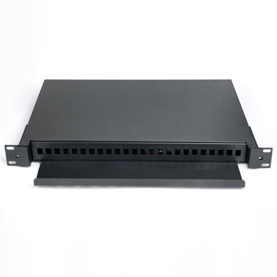 Faser-Optikbeendigungs-Kasten-Gestell-Portberg der Faser-1U der Schalttafel-24 schwarzer