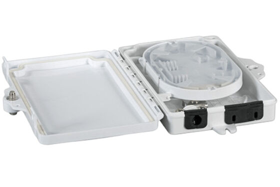 2Port Glasfaser-Anschlusskasten FTTH Outdoor/Indoor PC ABS-Material Hellgrau