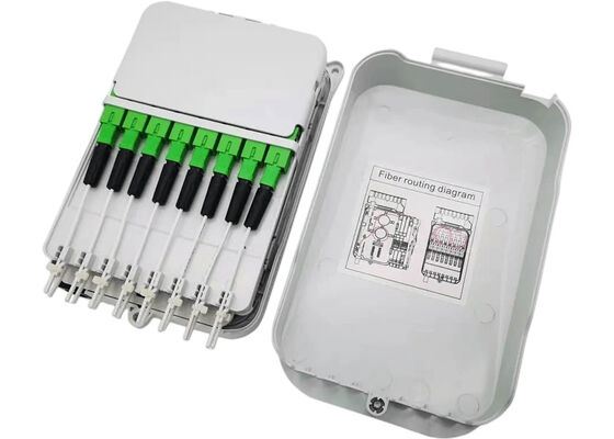 16Core Verteilerkasten UPC des Teiler-FTTH/APC-Wand-Berg hellgrau