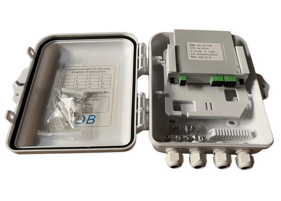 Sc 1x8 PLC-Faser-Optikteiler-Kasten IP65 12Cores an der Wand befestigt