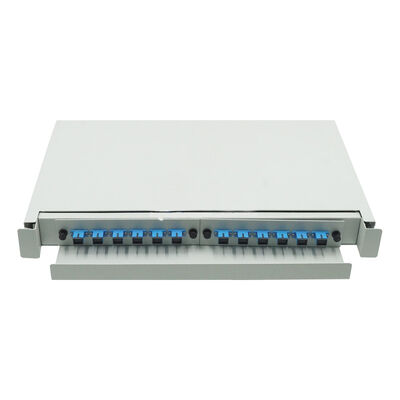 ODF weiße gestell-Berg-Schalttafel des Faser-Optikschalttafel-Dia-1U 12 Port