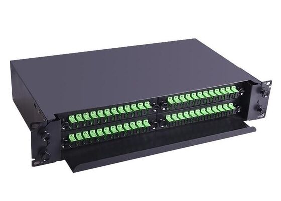 Fc-Gestell brachte Mund-Zug-Art der Faser-Optikschalttafel-ODF 19 des Zoll-48 an
