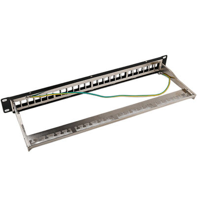 1U 24 Port-STP des Schalttafel-RJ45 Schalttafel-freier Raum Gestell-Berg-Cat6