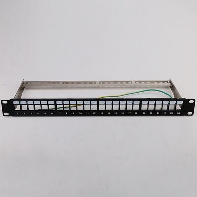 1U 24 Port-STP des Schalttafel-RJ45 Schalttafel-freier Raum Gestell-Berg-Cat6