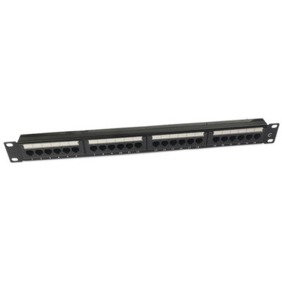 SCHALTTAFEL-freier Raum RJ45 UTPs 24 Port-CAT6 Trapezfehlerschalttafel-1U
