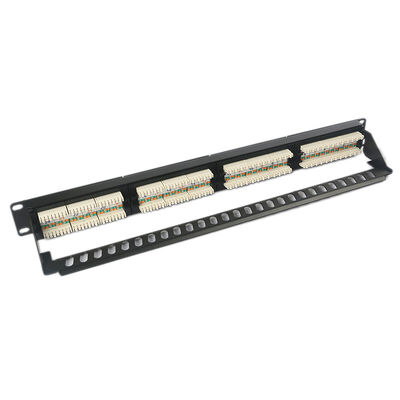 Unshielded Schalttafel Trapezfehler-RJ45 des Portfundament-1U 24 staubdicht