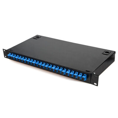 24 Port-Berg-Faser-Optikschalttafel des Gestell-1U mit SC-/UPCadapter