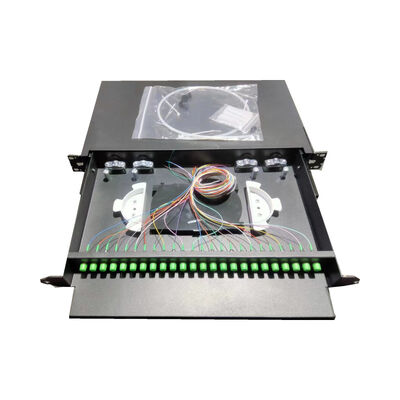 24C FC APC Fiber Count Optical Patch Panel für G652D / G657A1 Faser