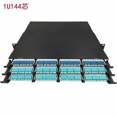 1U 144 Kerne MTP MPO -LC Patch Panel ODF Gehäuse Schiebetyp für 12 Kassetten