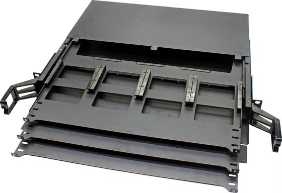 1U 144 Kerne MTP MPO -LC Patch Panel ODF Gehäuse Schiebetyp für 12 Kassetten