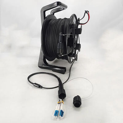 4 6 8 12 24 Kern Single Mode OS2 Taktisches gepanzertes Glasfaserkabelrolle LC SC Stecker TPU Patchkabel für Novastar LED Wand