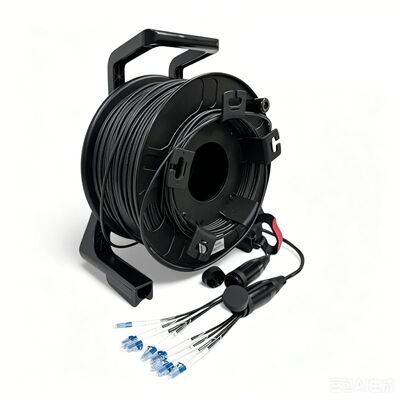 150M Tac Fiber TPU Armord Tactical Fiber Single-Mode 4/6/8/12 Strands Kabel auf der Rolle mit SC LC ST-Anschlüssen für Live-Streaming