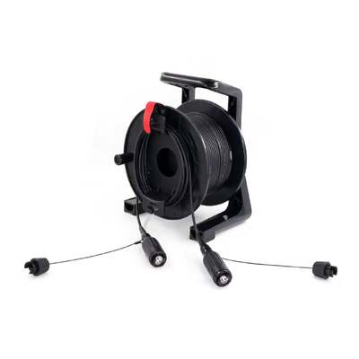 FTTA Taktisches Glasfaserkabeltrommel Expanded Beam AARC Stecker HXB11 HXB13 HXB15 SM 2 4 6 8 Fasern Kanäle Kerne 10-300M