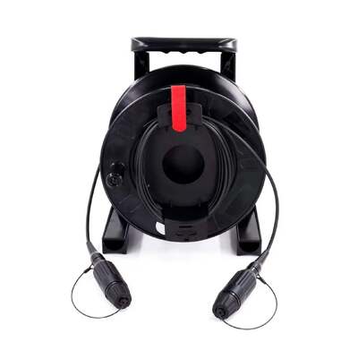 FTTA Taktisches Glasfaserkabeltrommel Expanded Beam AARC Stecker HXB11 HXB13 HXB15 SM 2 4 6 8 Fasern Kanäle Kerne 10-300M
